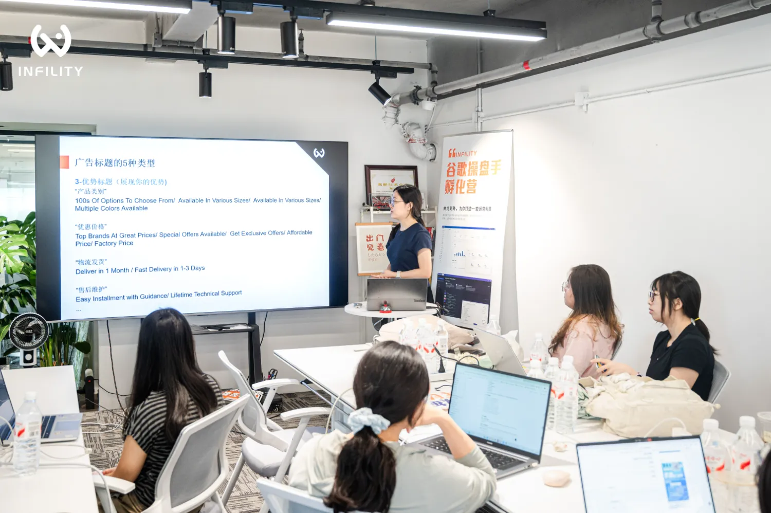 谷歌广告标题撰写与否定关键词实战培训现场